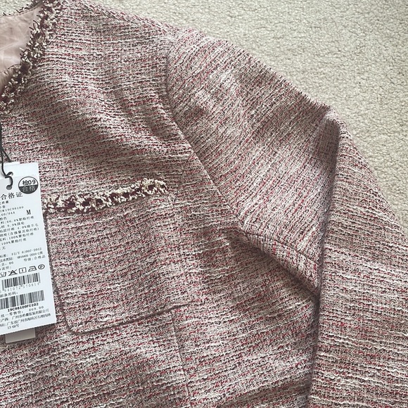 Vimly red tweed gold glitter trim jacket - Picture 7 of 7